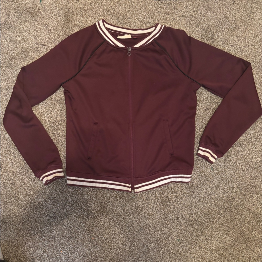SO Burgundy Jacket with White Accents